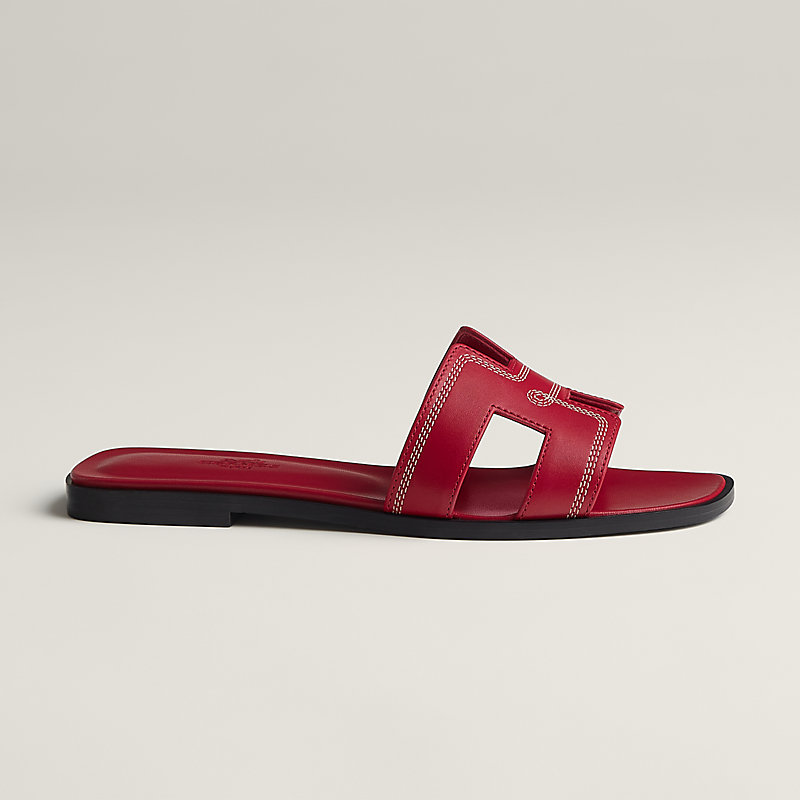 Hermes red oran sales sandals